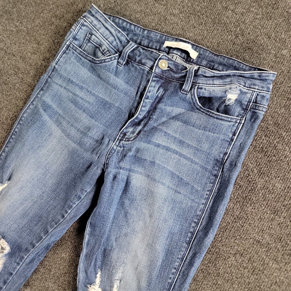 Nature Womens Denim Jeans Size 11/29 Light Wash Distressed
